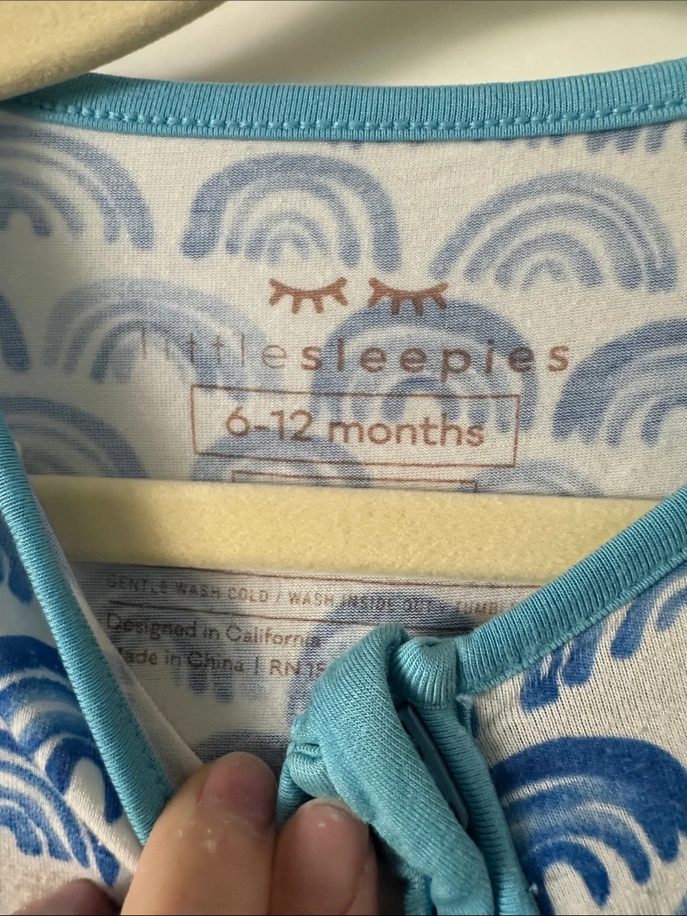 Little Sleepies Blue Rainbow Pajamas